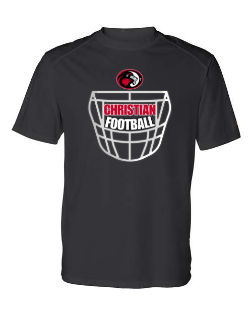 Christian Football Black Performance Tee