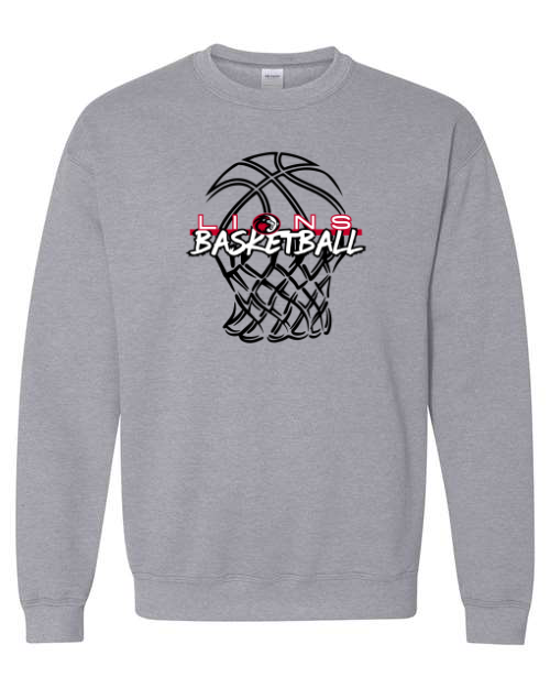 Lions Black Net Basketball Sports Grey Sweatshirt/Hoodie Option