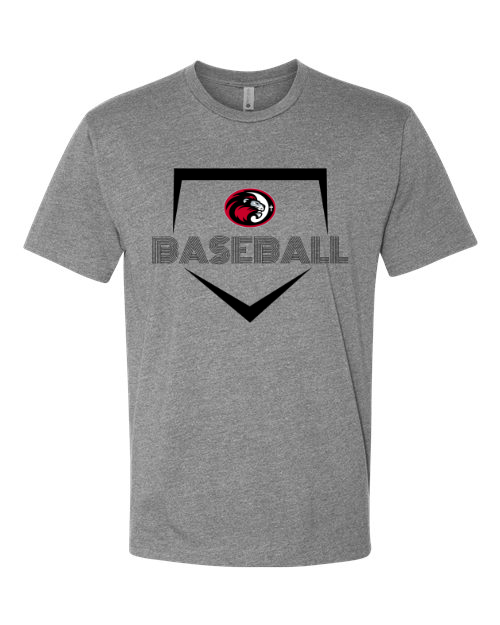 Multi Lined Baseball Diamond Sports Grey Next Level Tee