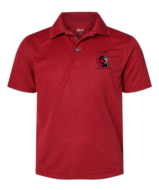Red Adult Paragon Performance Mini Mesh Polo