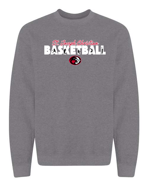 White St. Joseph Christian Basketball Players Graphite Sweatshirt/Hoodie Option