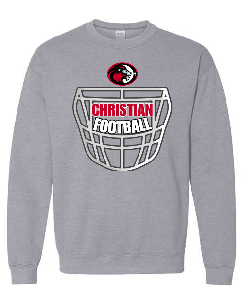 Christian Football Sports Grey Sweatshirt/Hoodie Option